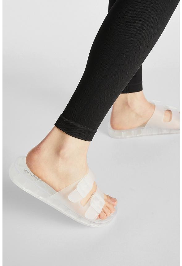 JustFab Margaux Platform Loafer Pump Womens Black/ White Size 8.5 Product Image