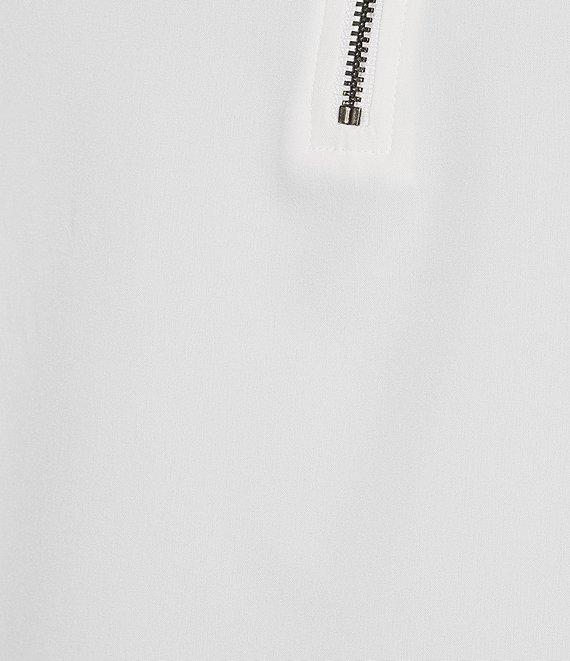 Murano Performance Stretch Quarter-Zip Short Sleeve Polo Shirt Product Image