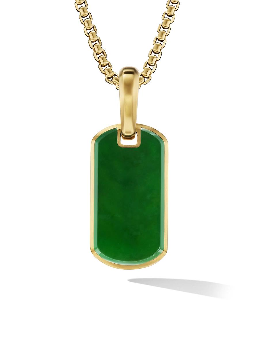 Mens Chevron Tag in 18K Yellow Gold Product Image