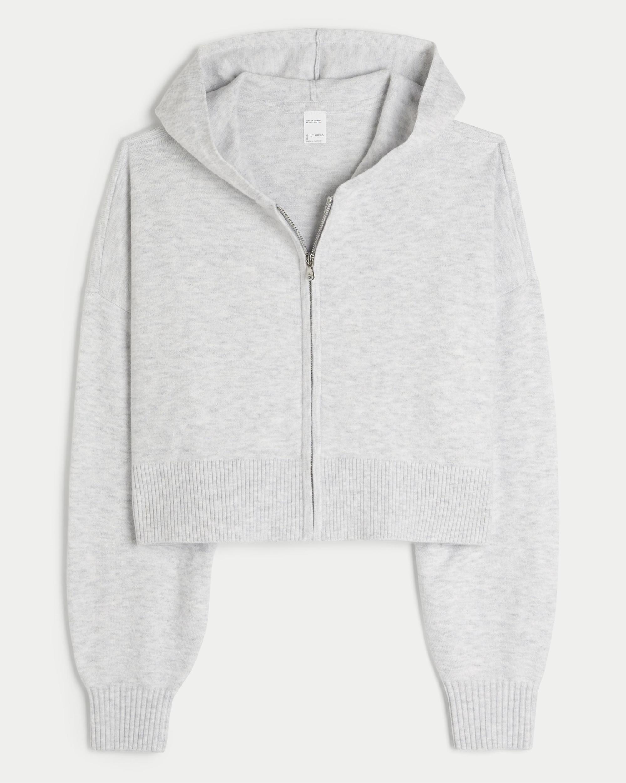 Gilly Hicks Sweater-Knit Zip-Up Hoodie Product Image