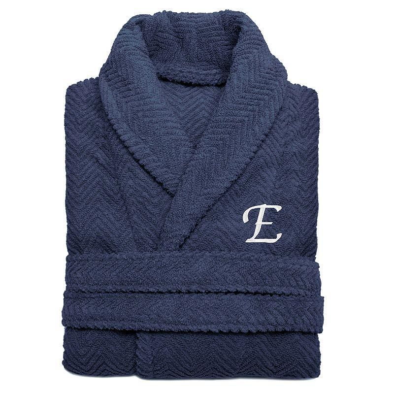 Linum Home Textiles Turkish Cotton Personalized Herringbone Weave Bathrobe, Adult Unisex,  Product Image