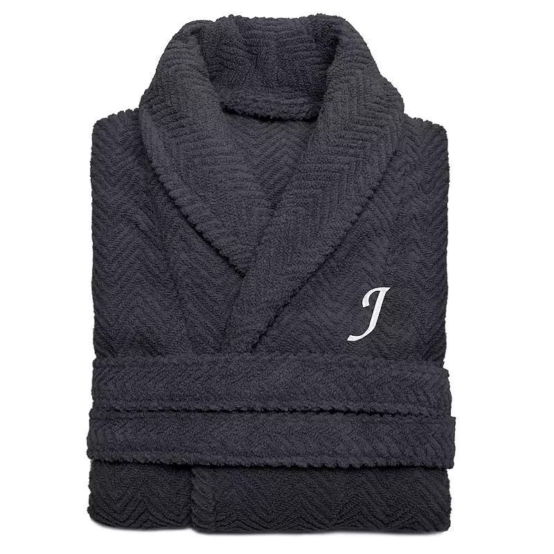 Linum Home Textiles Turkish Cotton Personalized Herringbone Weave Bathrobe, Adult Unisex,  Product Image