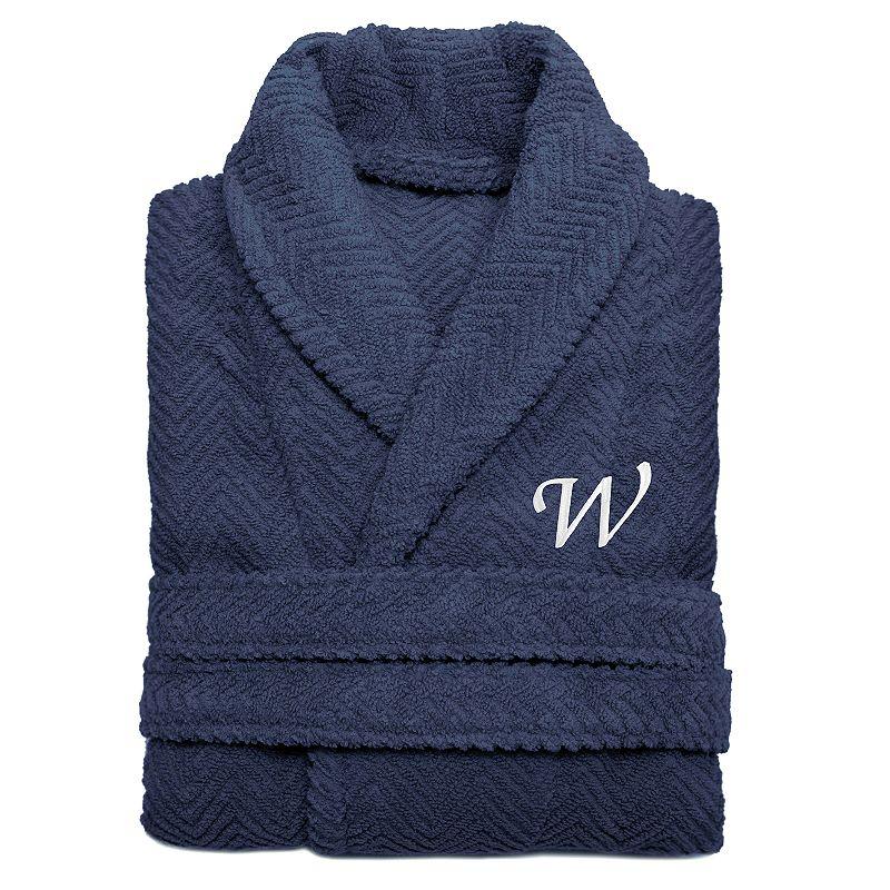Linum Home Textiles Turkish Cotton Personalized Herringbone Weave Bathrobe, Women's,  Product Image