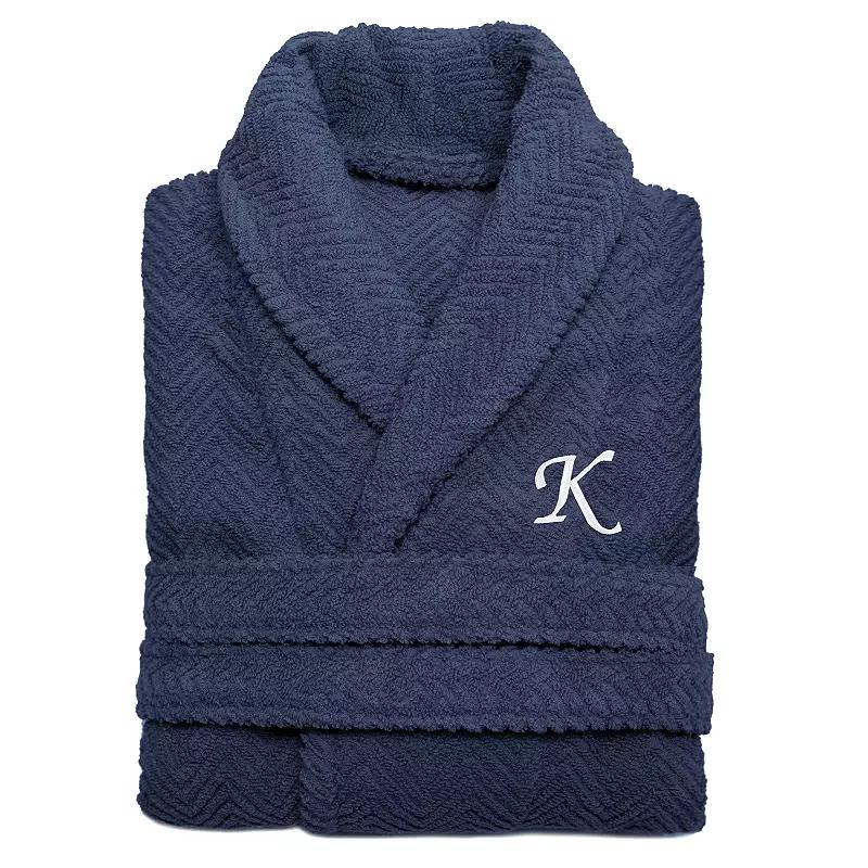 Linum Home Textiles Turkish Cotton Personalized Herringbone Weave Bathrobe, Adult Unisex,  Product Image
