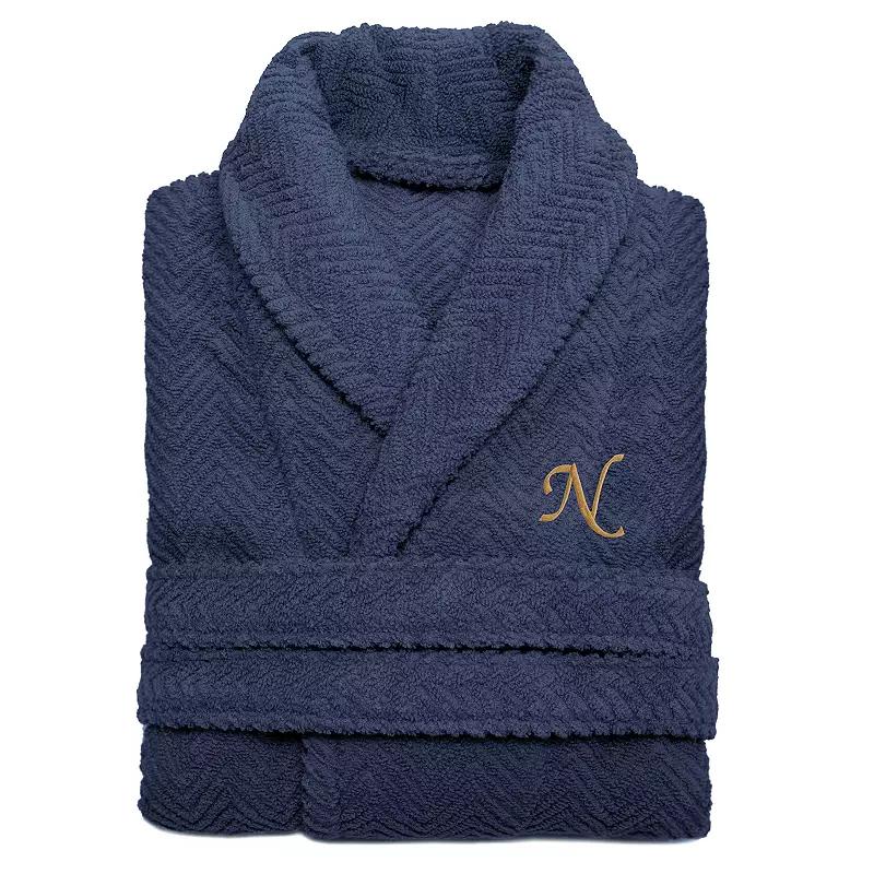 Linum Home Textiles Turkish Cotton Personalized Herringbone Weave Bathrobe, Women's,  Product Image