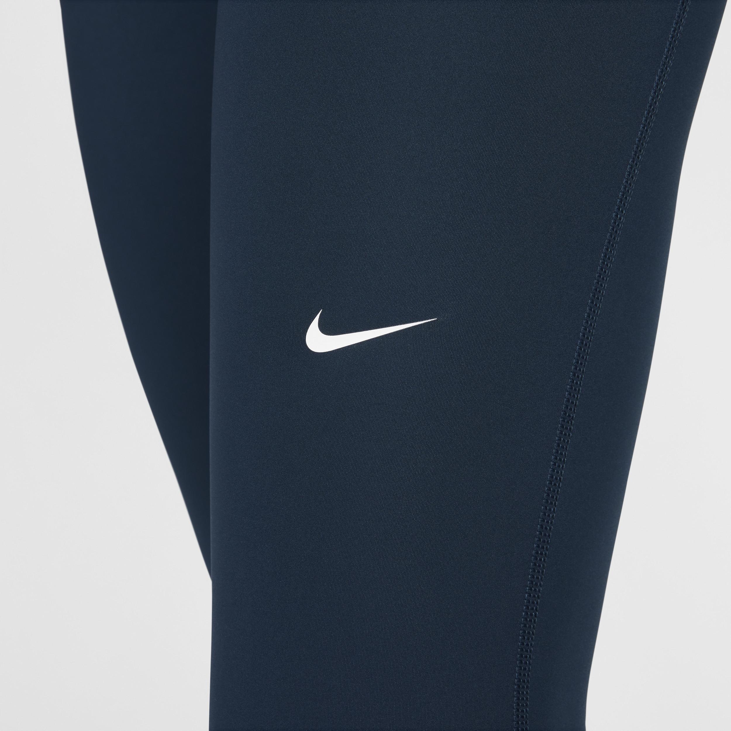 Nike Pro Women's Mid-Rise Mesh-Paneled Leggings Product Image