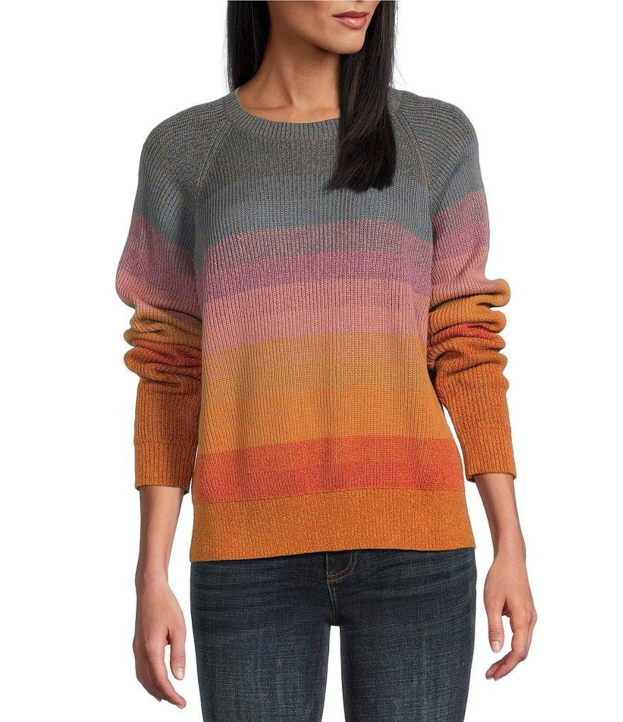 Pendleton Raglan Crew Neck Long Sleeves Stripe Sweater Product Image
