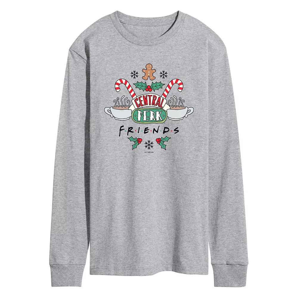 Men's Friends Holiday Central Perk Long Sleeve Graphic Tee,  Product Image
