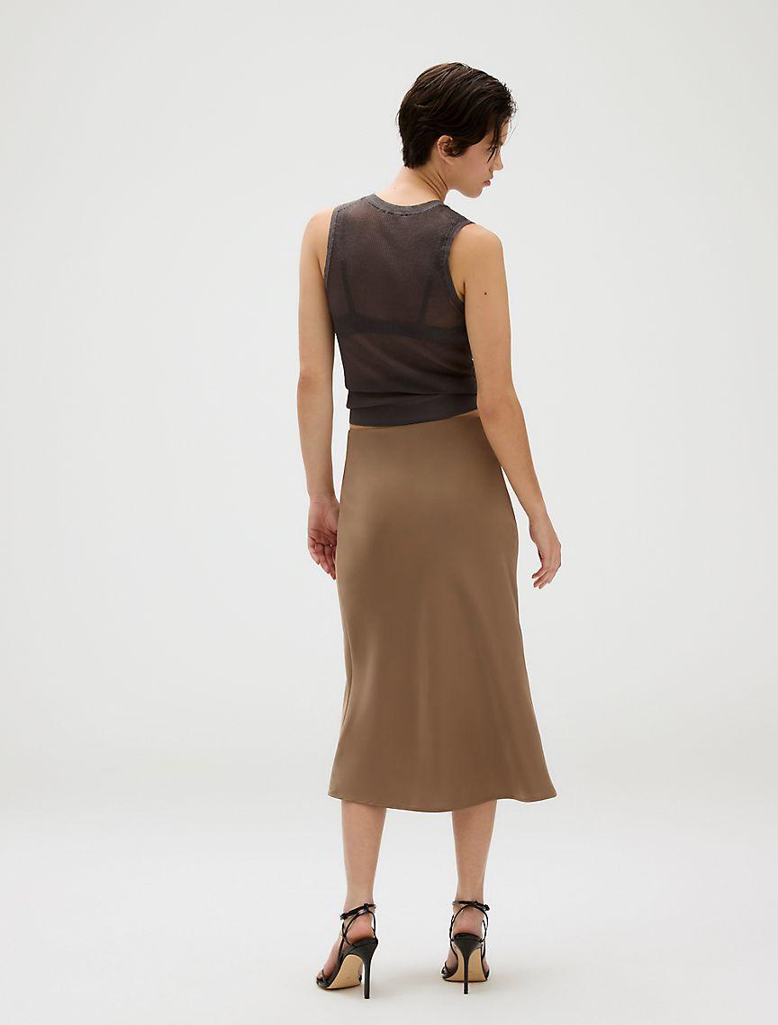 Matte Satin Midi Skirt Product Image