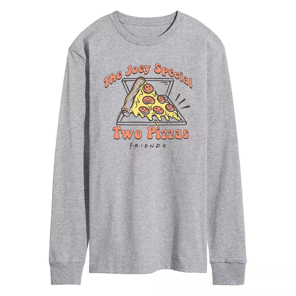 Men's Friends The Joey Special Two Pizzas Long Sleeve Graphic Tee,  Product Image
