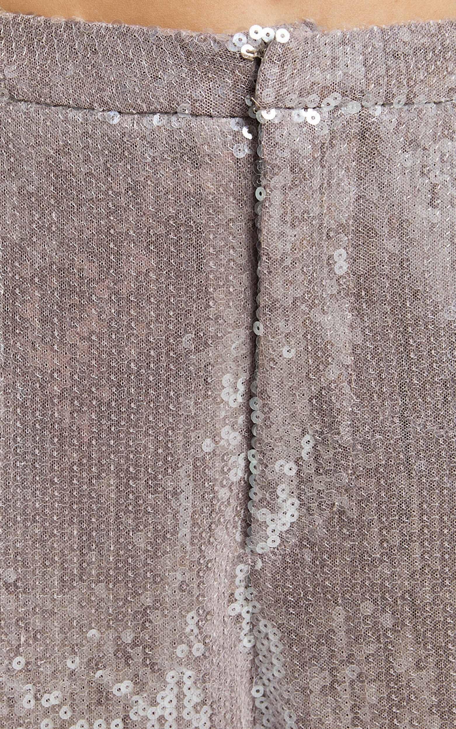 Tricia Pants - Mid Waist Cargo Pocket Sequin Pants in Grey Product Image