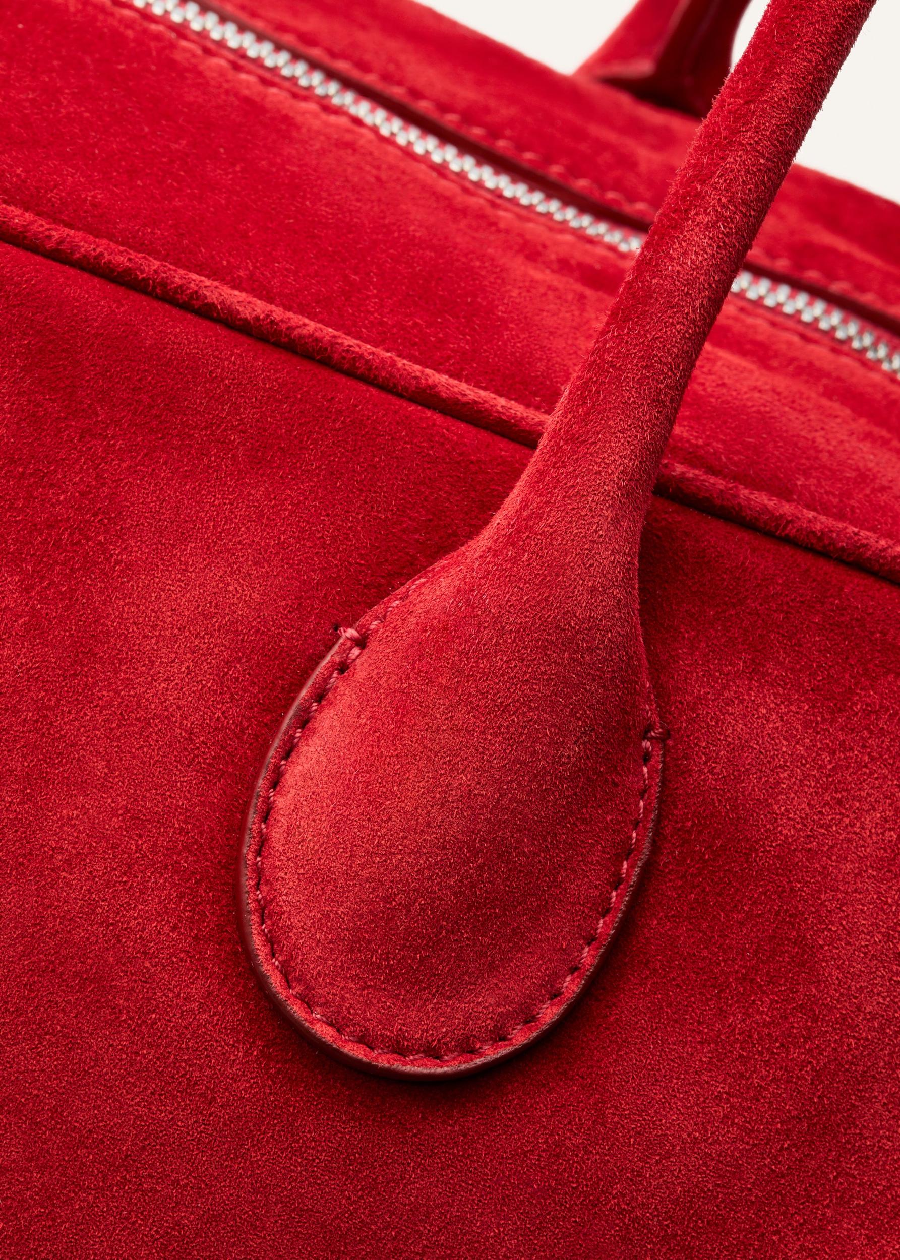 Large Brigitte bag in red suede Product Image