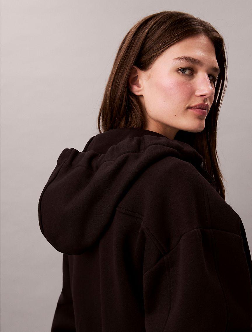 Logo Tape Zip Relaxed Hoodie  Product Image