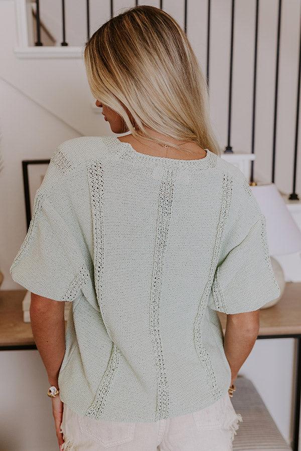 Kind Moment Knit Top in Sage Product Image