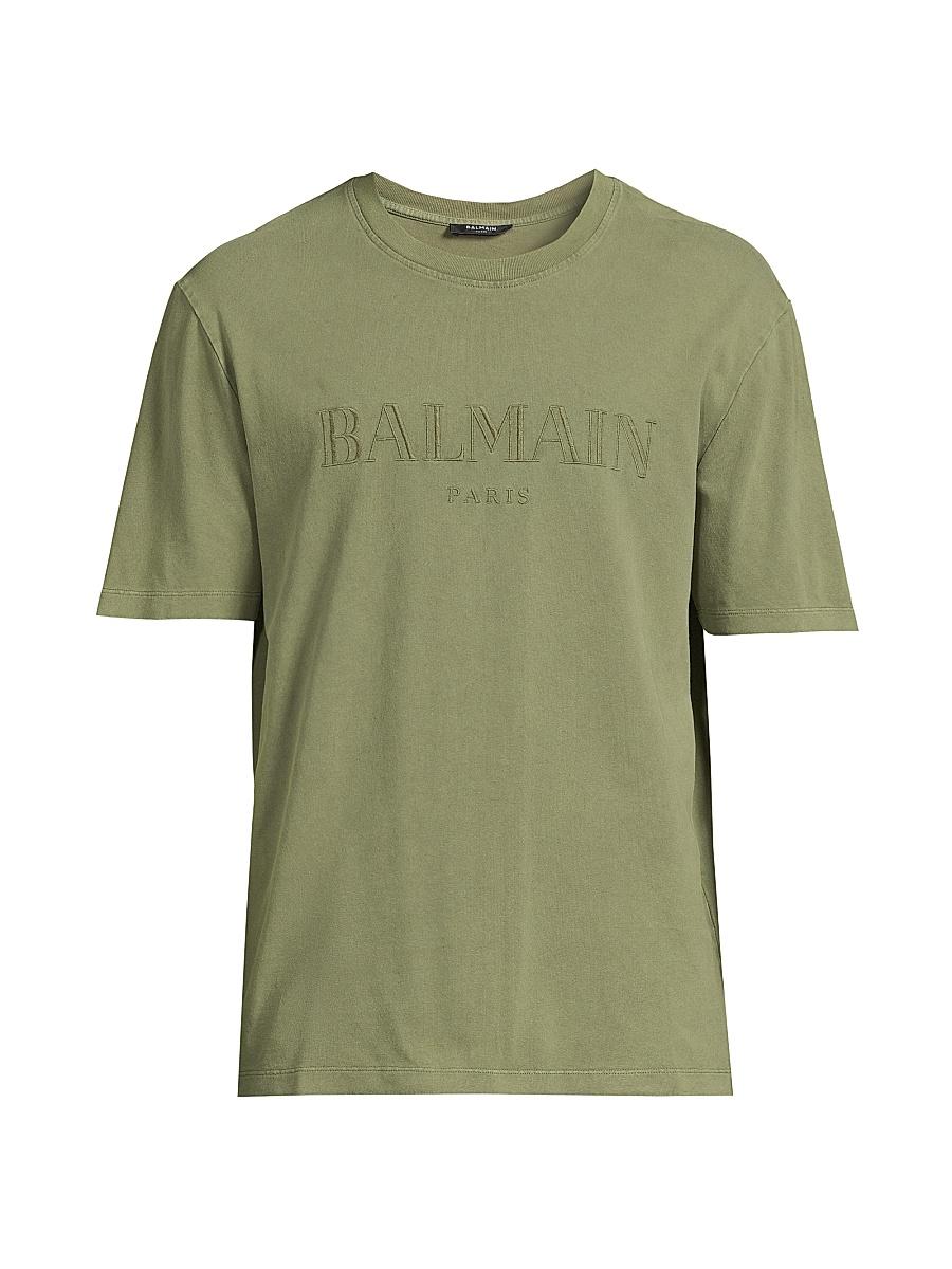 Mens Logo-Embroidered Cotton T-Shirt Product Image