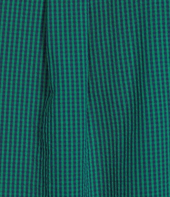 Roundtree & Yorke Short Sleeve Gingham Seersucker Sport Shirt Product Image