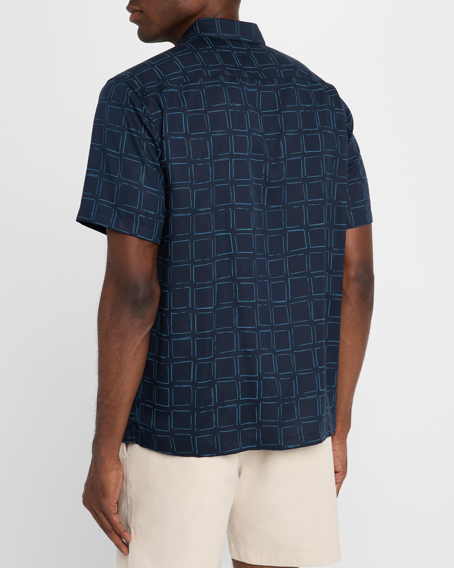 Men's Irving Grid Lyocell Sport Shirt Product Image