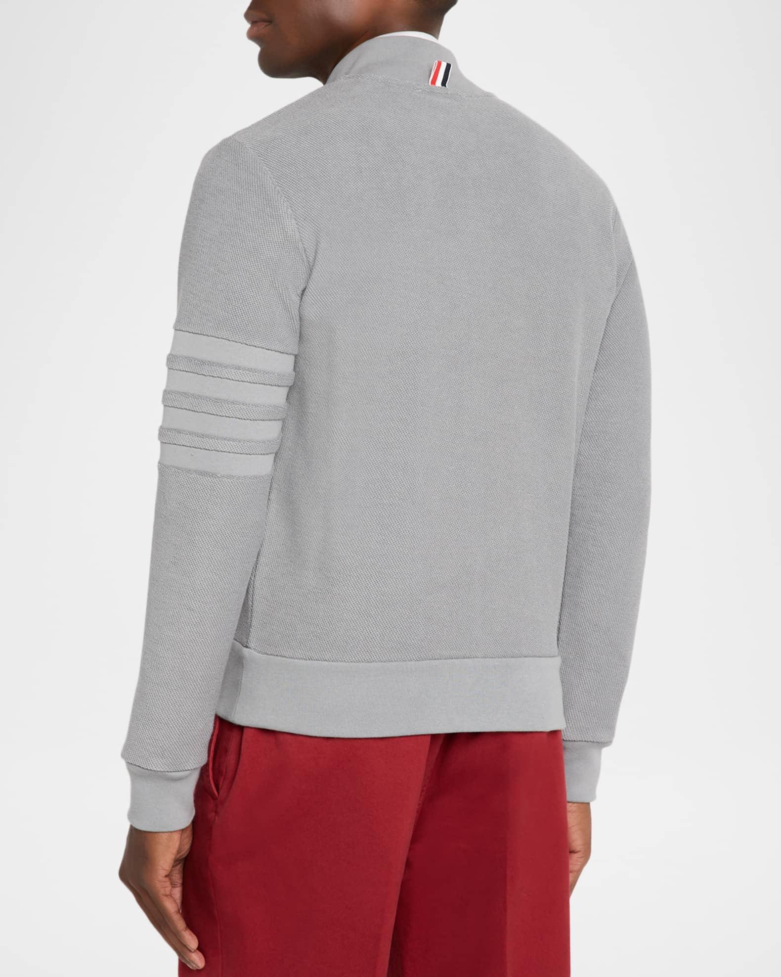 Men's Cotton 4-Bar Stripe Full-Zip Sweater Product Image