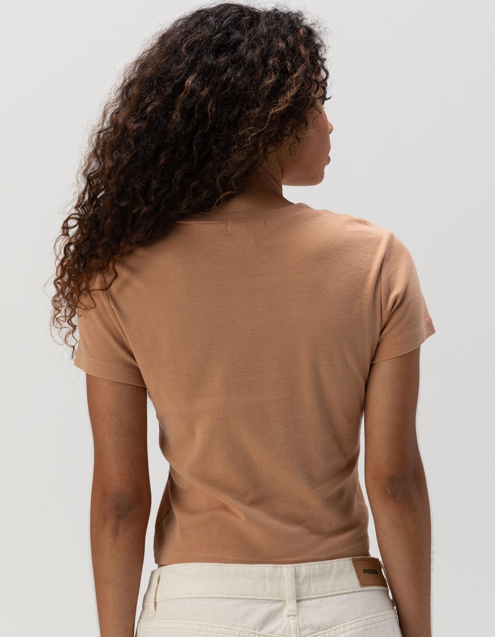FULL TILT Smooth Whiskey Womens Baby Tee - TAN Product Image