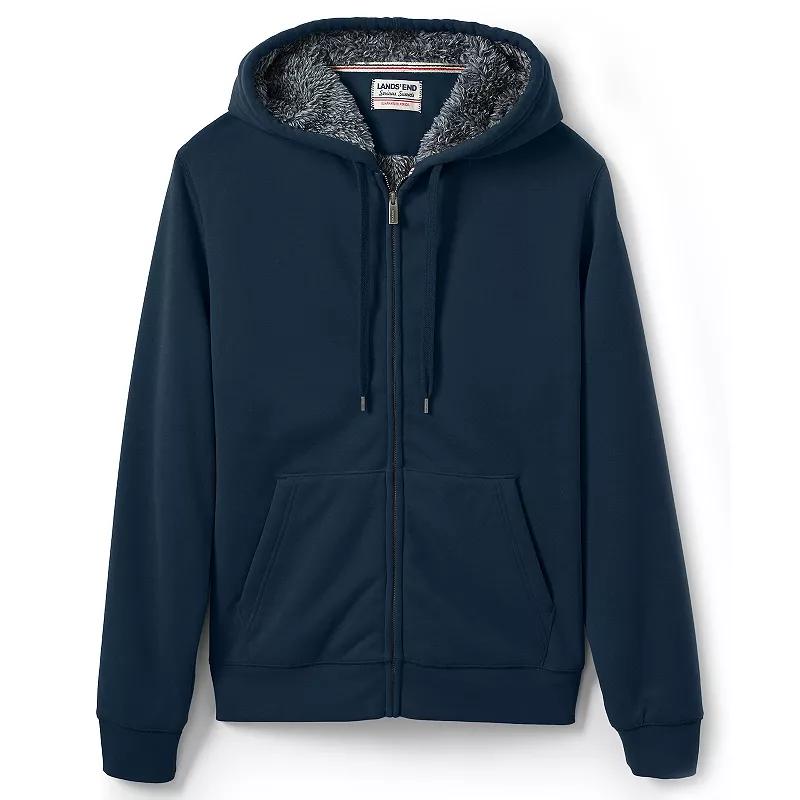 Big & Tall Lands' End Serious Sweats Full-Zip Sherpa Hoodie, Men's,  Product Image