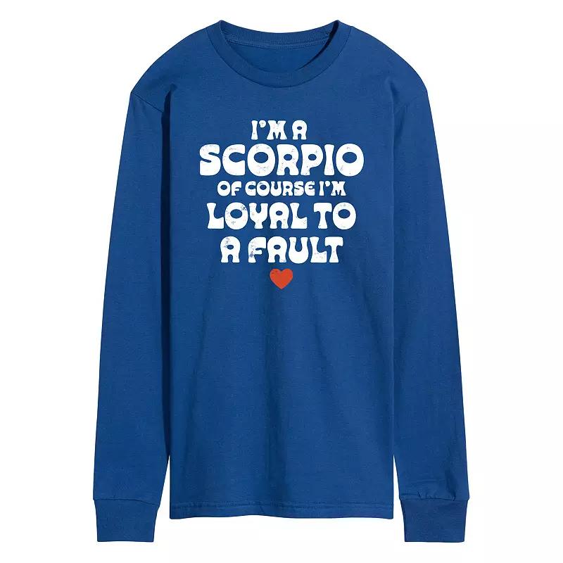 Men's I'm A Scorpio Loyal To A Fault Long Sleeve Graphic Tee,  Product Image