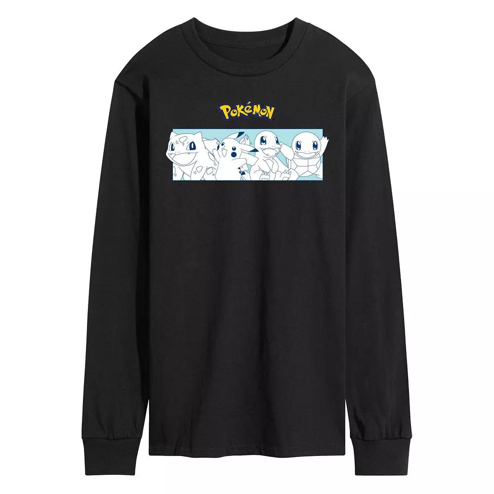 Men's Pokemon Starters Long Sleeve Graphic Tee,  Product Image