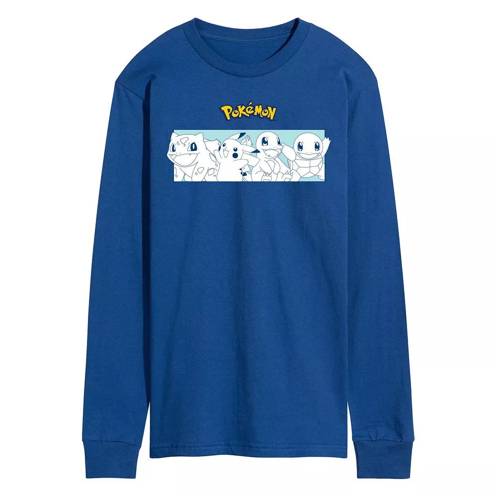Men's Pokemon Starters Long Sleeve Graphic Tee,  Product Image