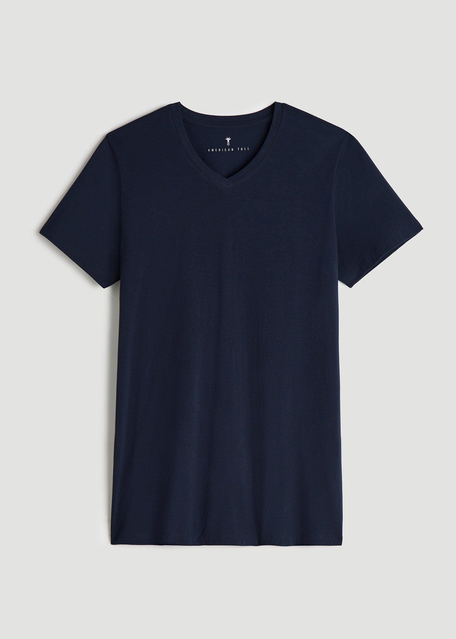 The Essential MODERN-FIT V-Neck Tee for Tall Men in Black Male Product Image