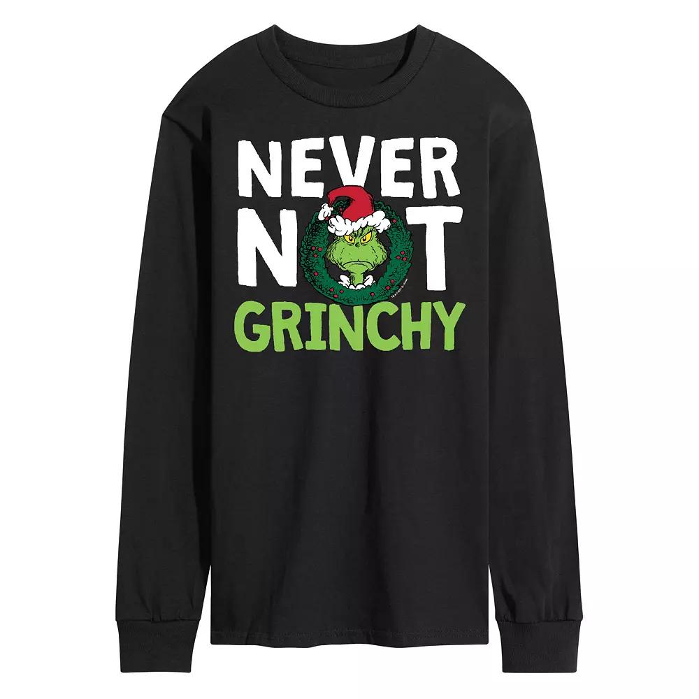 Men's Dr. Seuss Grinch Never Not Grinchy Long Sleeve Tee,  Product Image