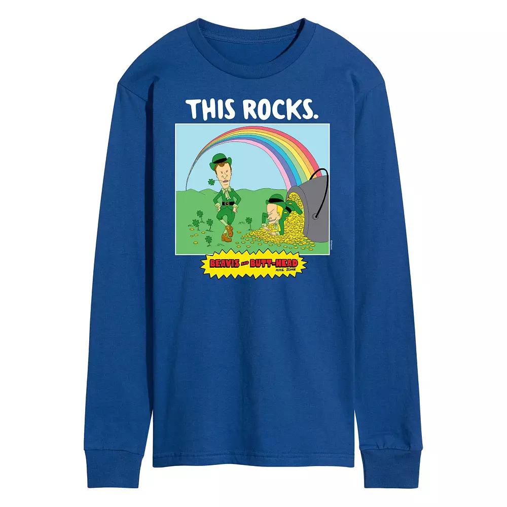 Men's Beavis And Butthead St Patricks Day Long Sleeve Tee,  Product Image
