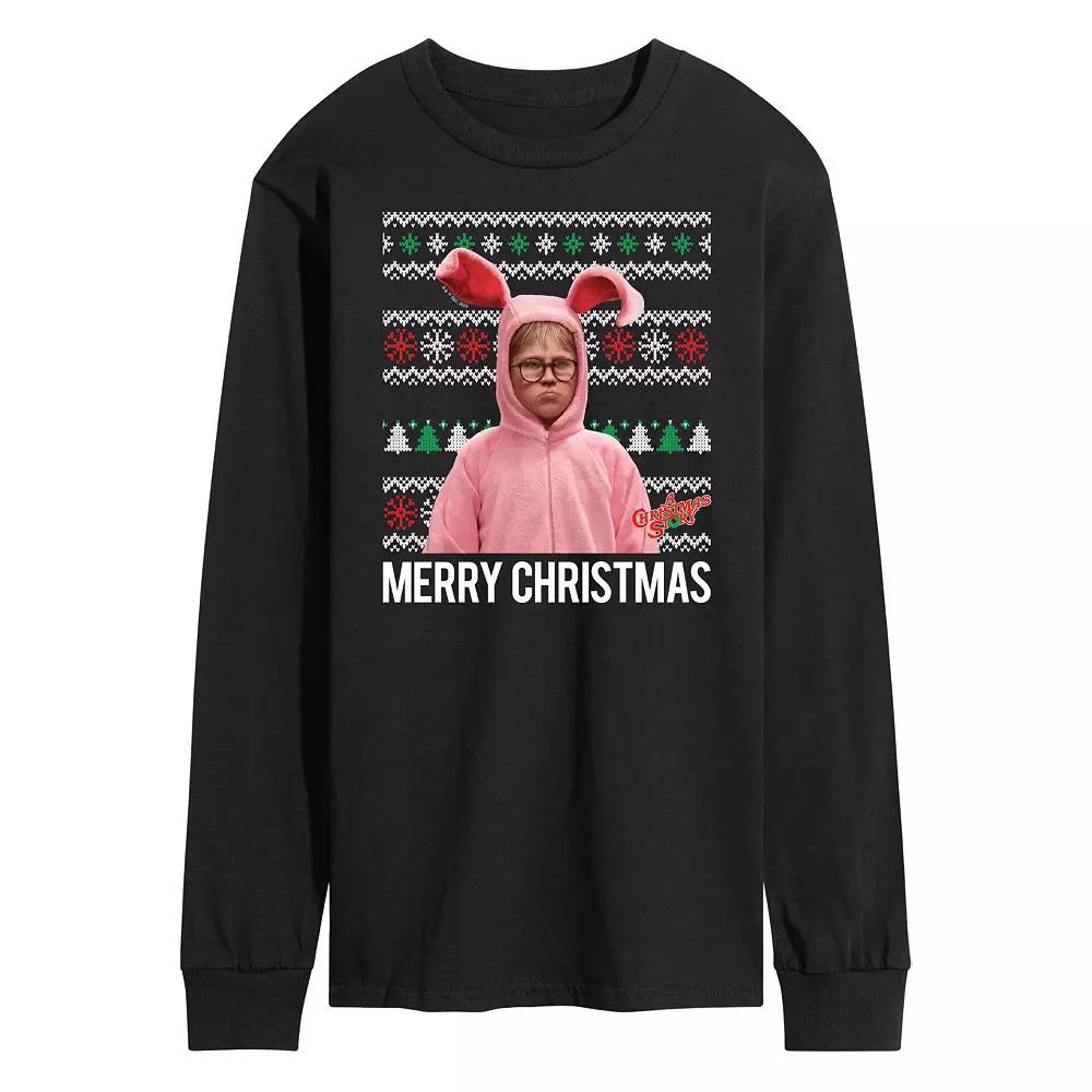 Men's A Christmas Story Merry Christmas Long Sleeve Graphic Tee,  Product Image