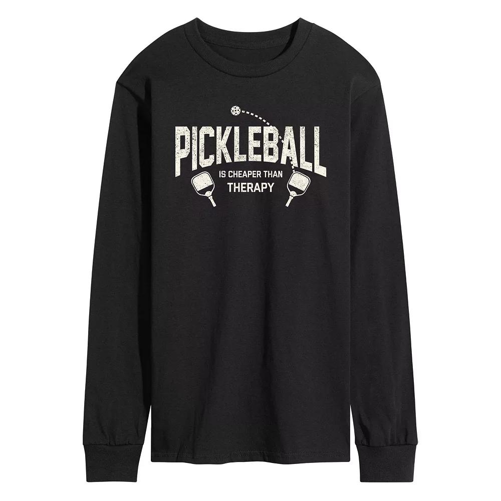 Men's Pickleball Cheaper Than Therapy Tee,  Product Image