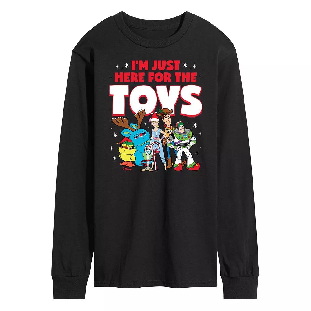Disney / Pixar's Toy Story 4 Men's Here For The Toys Long Sleeve Graphic Tee,  Product Image