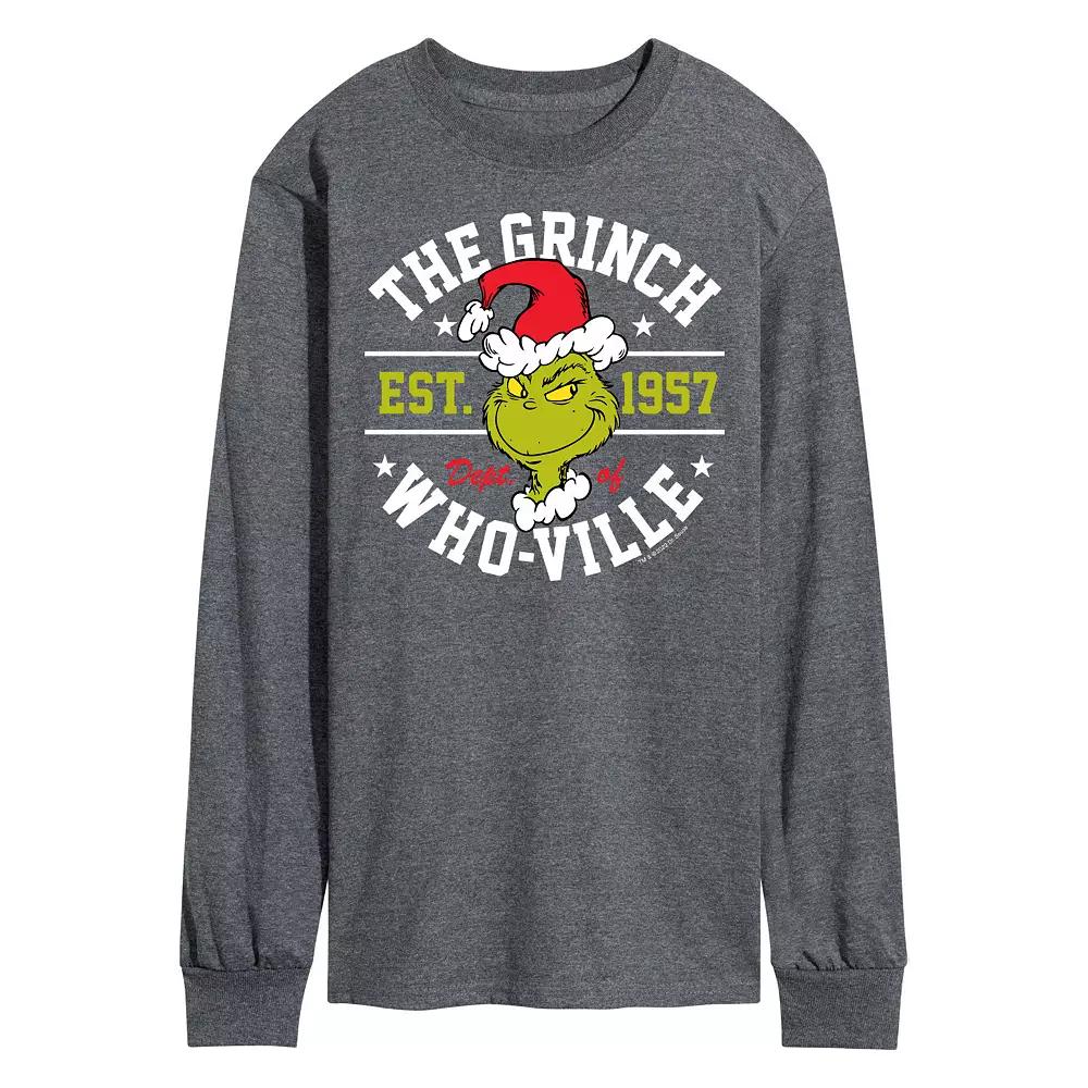 Men's Dr. Seuss Grinch Who-ville Long Sleeve Tee,  Product Image
