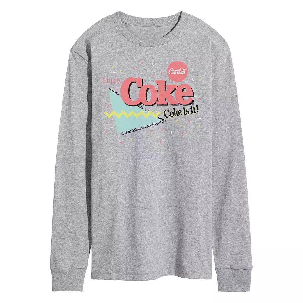 Men's CocaCola Coke Is It 90s Long Sleeve Graphic Tee,  Product Image