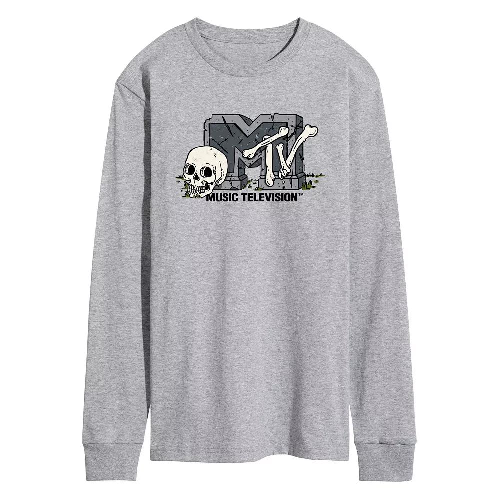 Men's MTV Grave & Skull Head Long Sleeve Graphic Tee,  Product Image