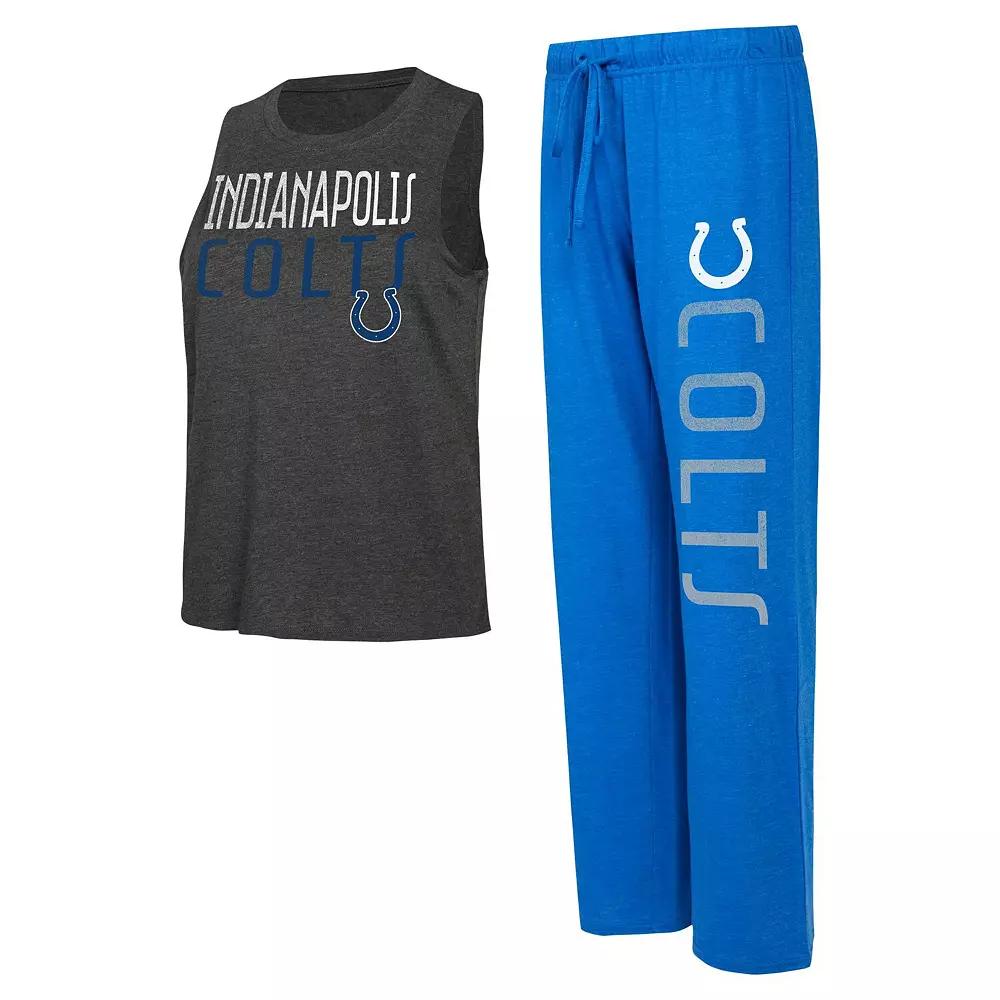 Women's Concepts Sport Royal/Black Indianapolis Colts Muscle Tank Top & Pants Lounge Set,  Product Image