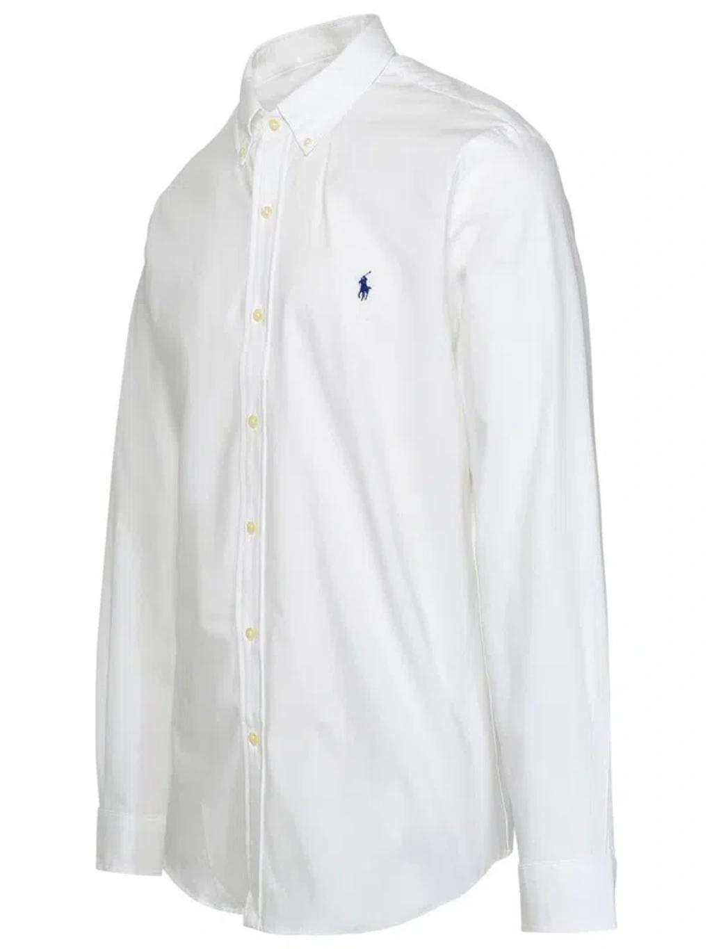 POLO RALPH LAUREN Long Sleeve Sport Shirt Clothing In White Product Image