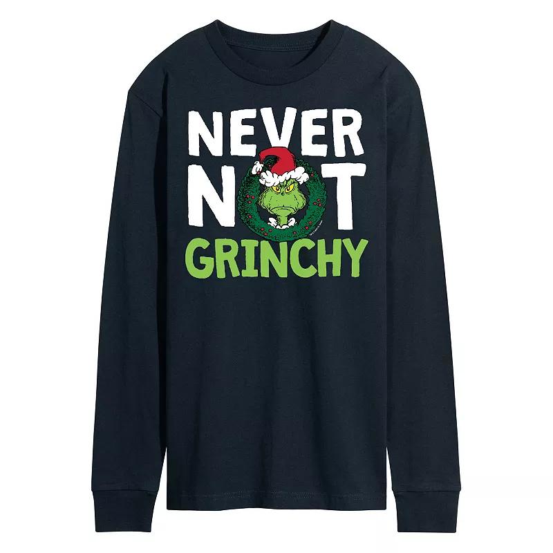 Men's Dr. Seuss Grinch Never Not Grinchy Long Sleeve Tee,  Product Image