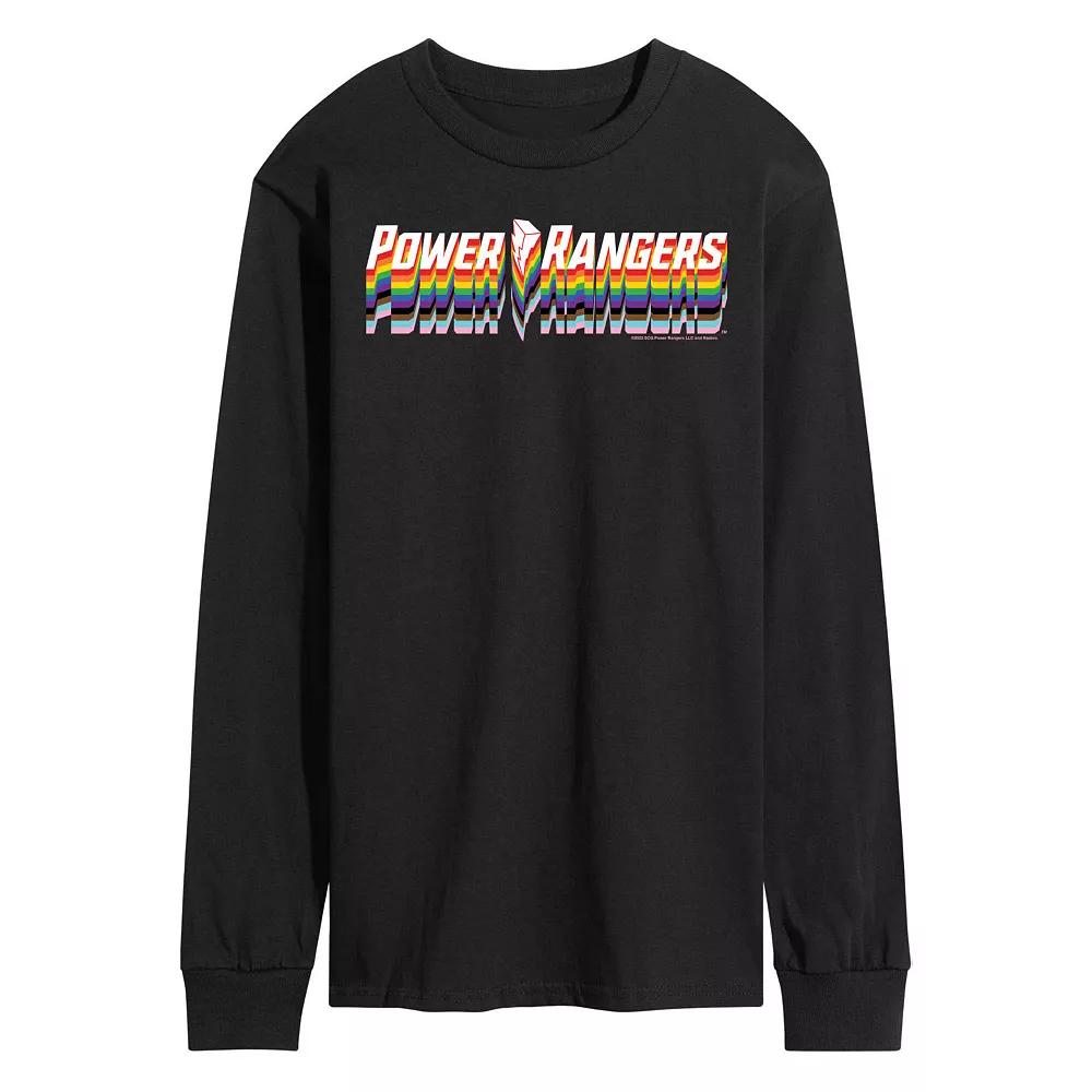 Men's Power Rangers Pride Logo Long Sleeve Graphic Tee,  Product Image