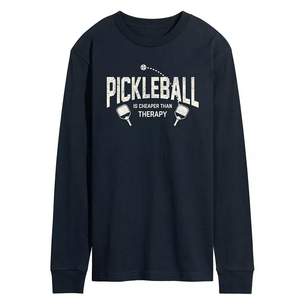 Men's Pickleball Cheaper Than Therapy Tee, Size: Small, Blue Product Image