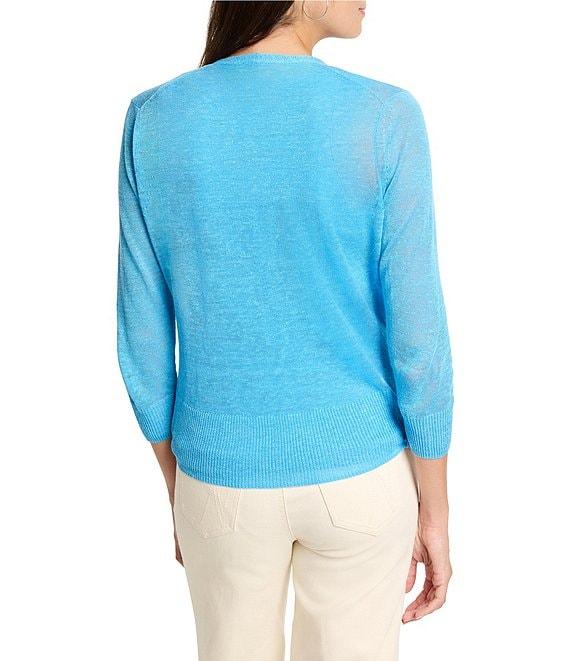 NIC + ZOE 4-Way Knit Open Front 3/4 Sleeve Cardigan Product Image