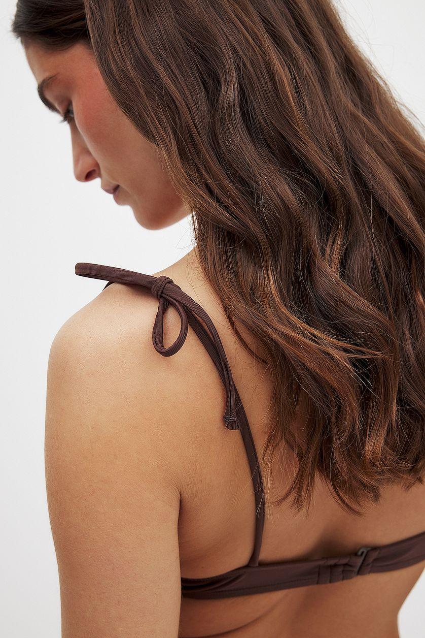 Drawstring Tie Bikini Bra Product Image