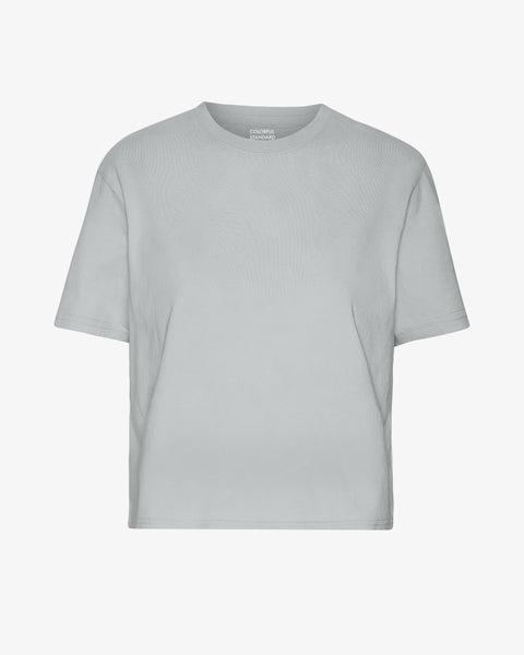 Organic Boxy Crop Tee - Petrol Blue Product Image