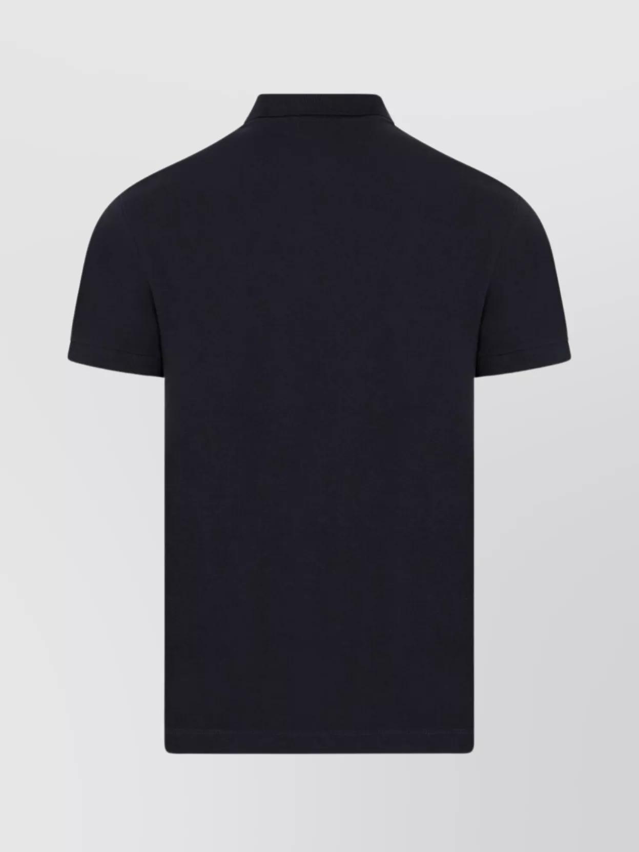 STONE ISLAND Mens Black Brand-patch Regular-fit Stretch-cotton Polo Shirt Xl Product Image