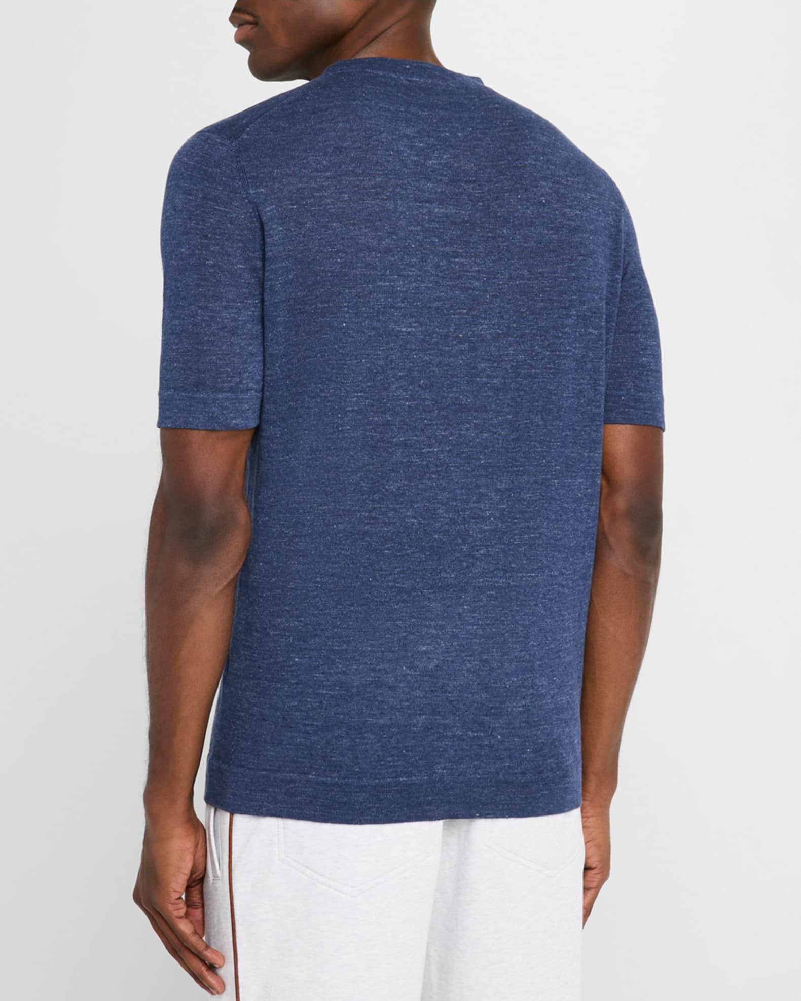 Men's Linen and Cotton Heathered Crewneck T-Shirt Product Image