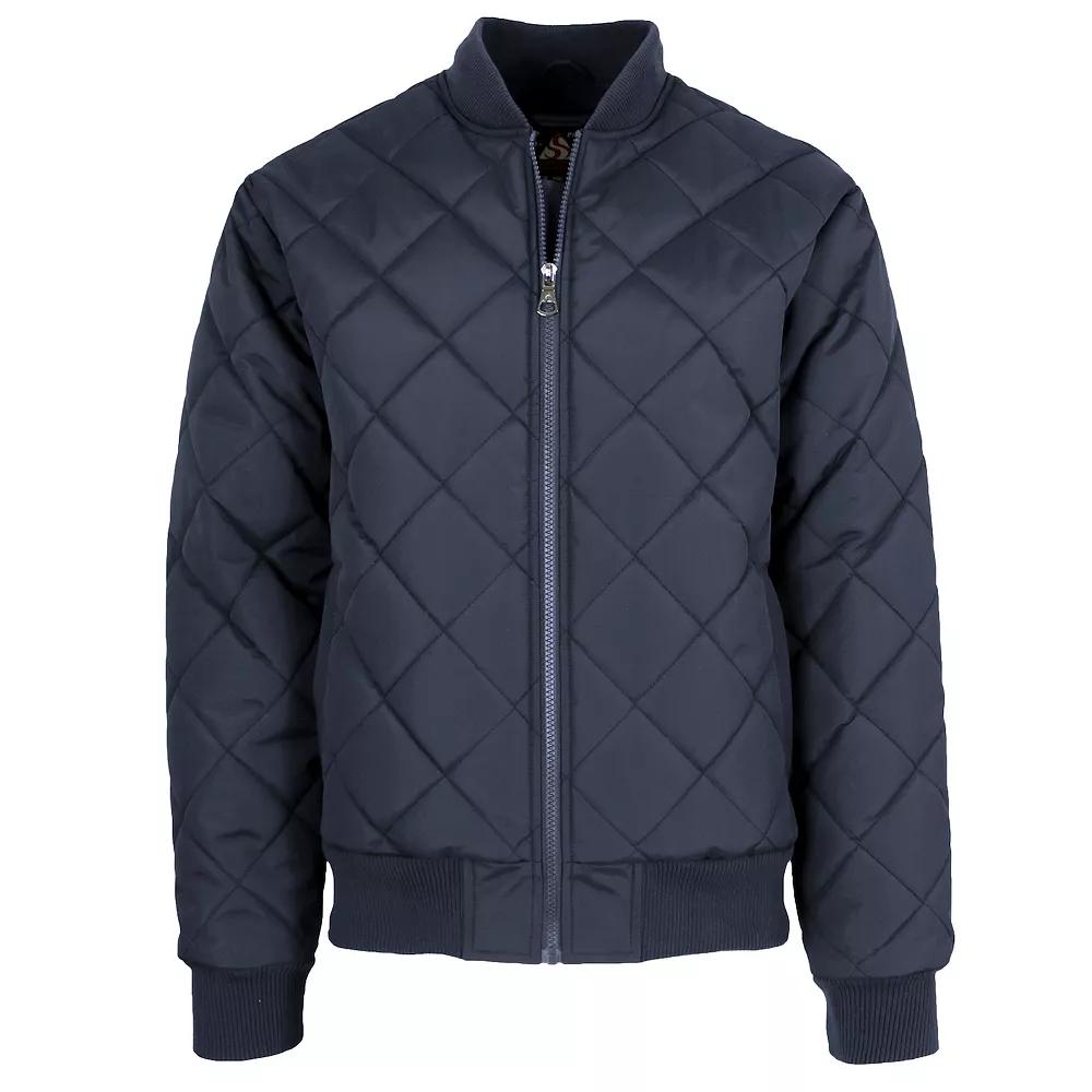Men's Spire by Galaxy Heavyweight Quilted Bomber Jacket,  Product Image