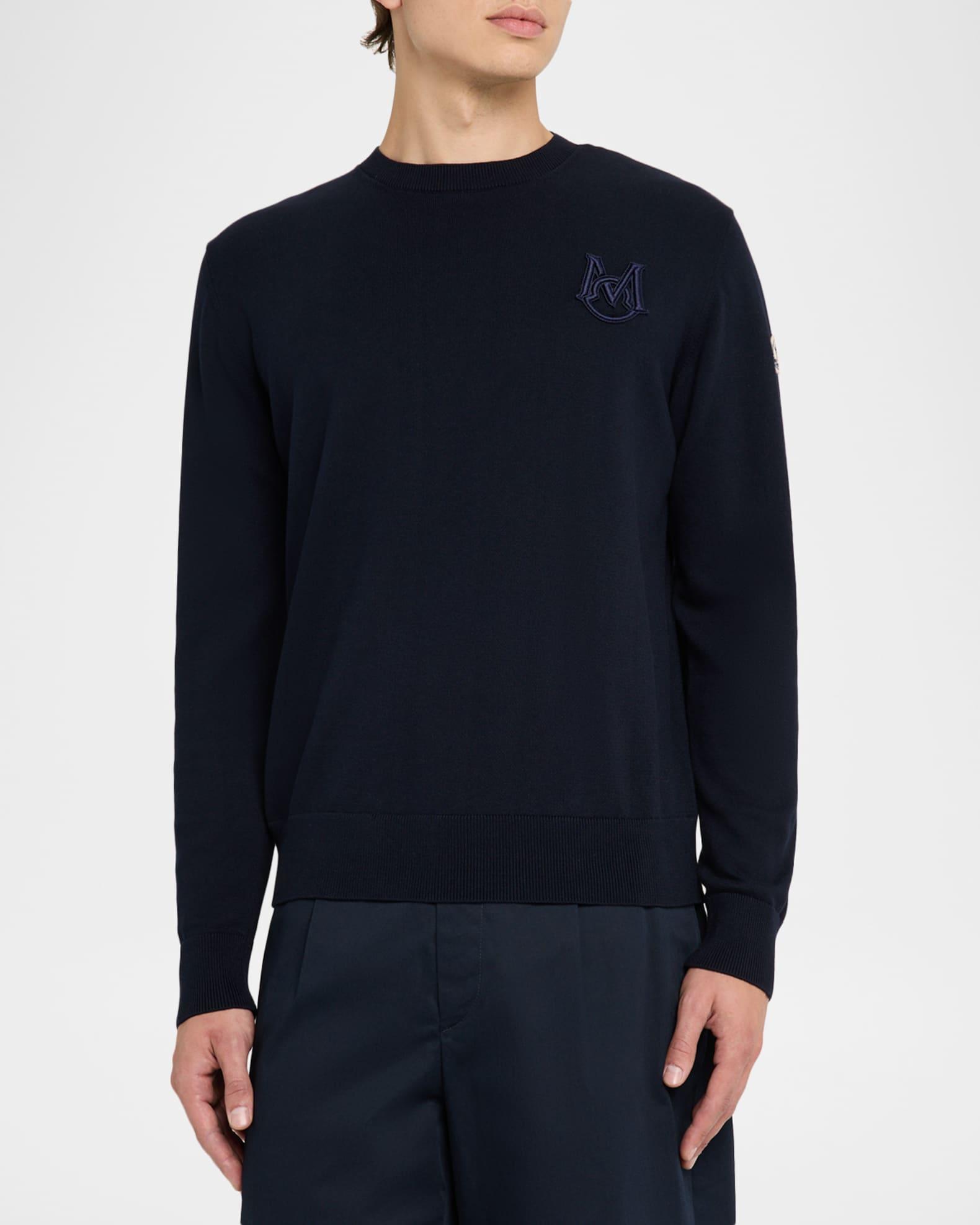 Men's Monogram Applique Crewneck Sweater Product Image