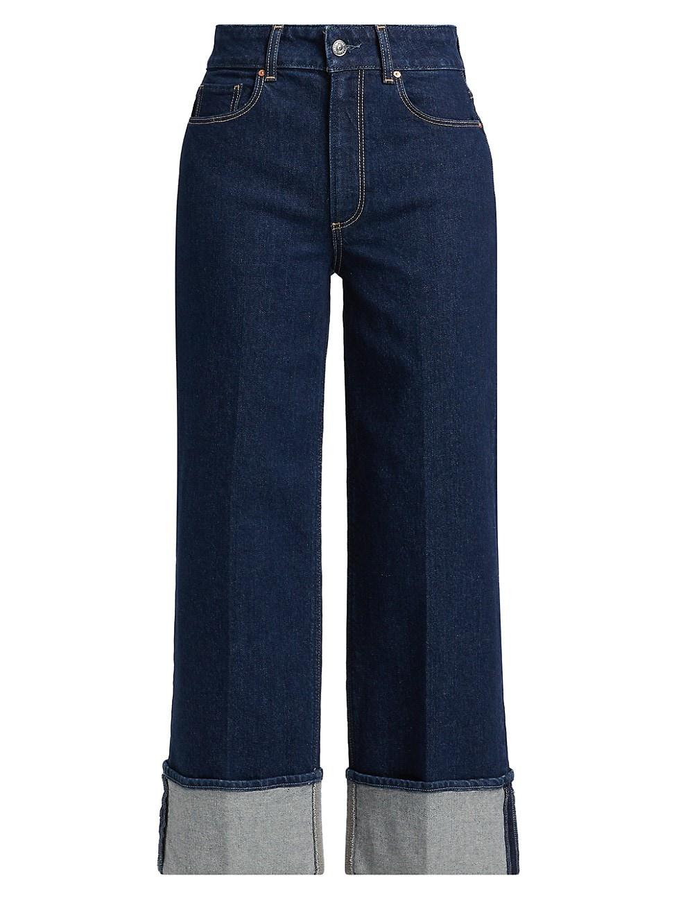 Womens Sasha Wide-Cuff Jeans Product Image
