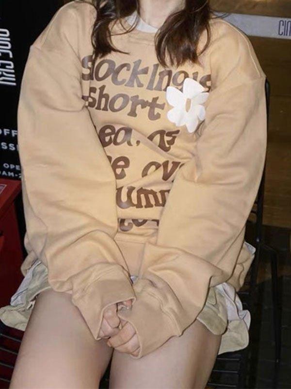 Floral Letter Graphic Sweatshirt Product Image